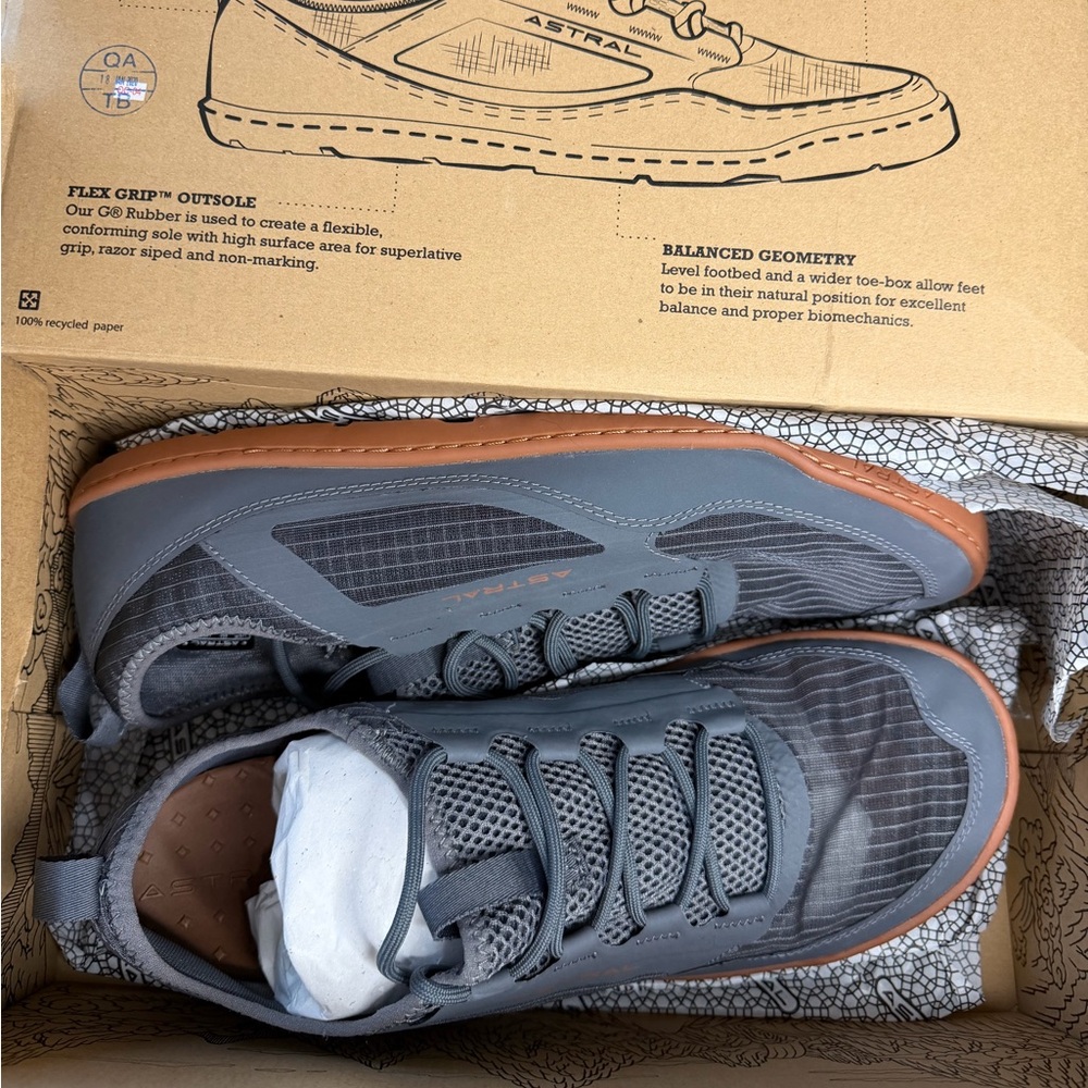 Astral Loyak Mens Size 11 Water Shoes Sneakers Storm Gray Brand New In Box - Picture 4 of 12
